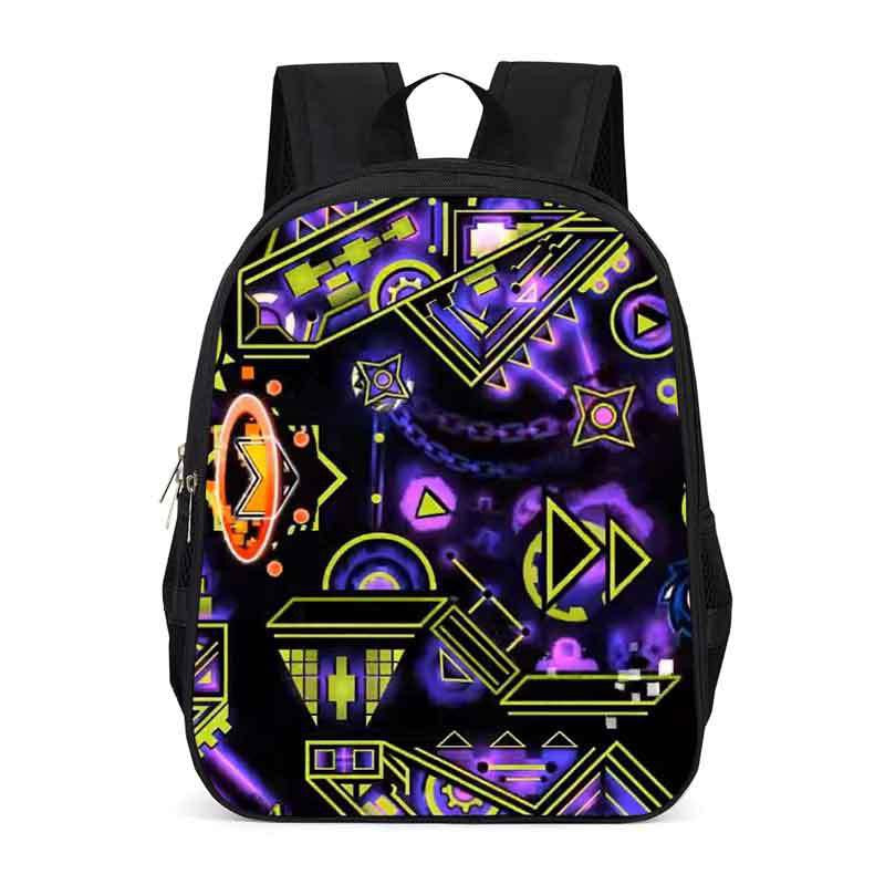 Geometry Dash Backpack School Sports Bag for Kids Boy Girl Kindergarten