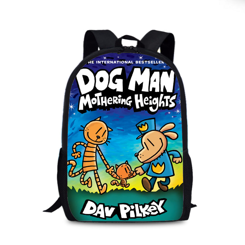 Dog Man Backpack School Sports Bag