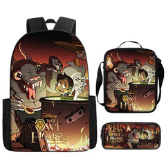 The Owl House  Schoolbag Backpack Lunch Bag Pencil Case 3pcs Set Gift for Kids Students