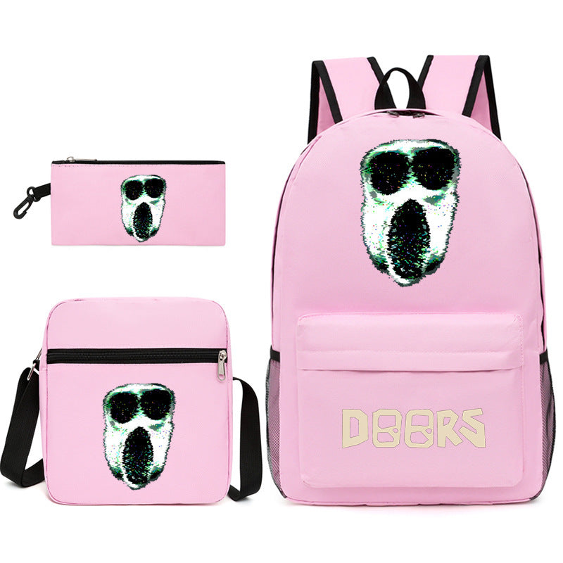 Roblox Doors SchoolBag Backpack Shoulder Bag Book Pencil Bags  3pcs Set