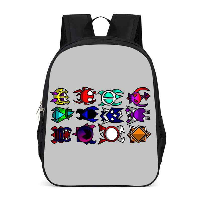 Geometry Dash Backpack School Sports Bag for Kids Boy Girl Kindergarten