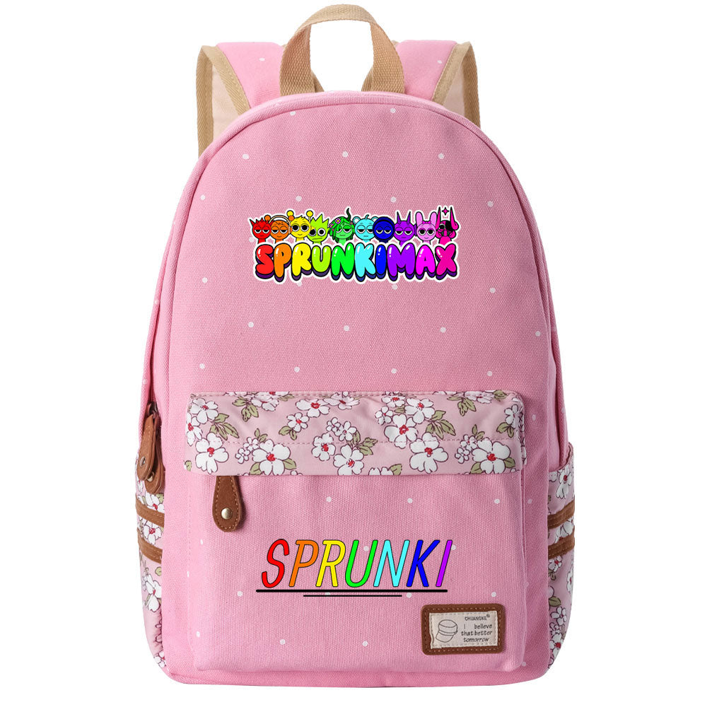 Sprunki Fashion Canvas Travel Backpack School Bag