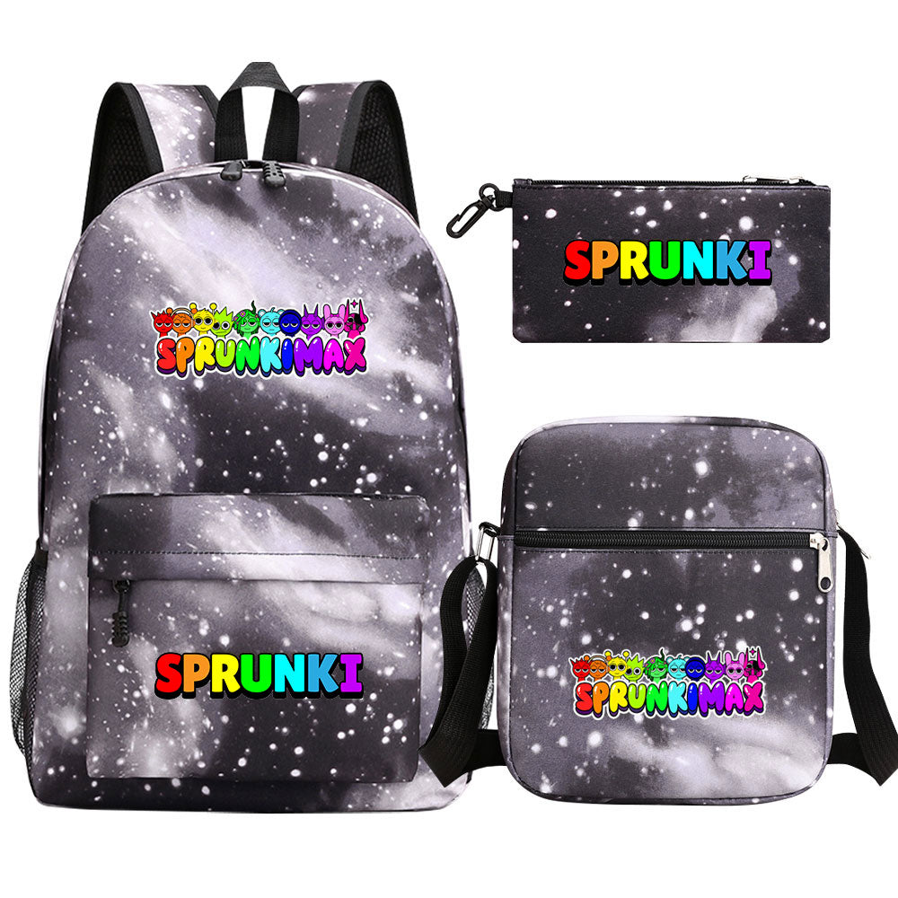 Sprunki SchoolBag Backpack Shoulder Bag Book Pencil Bags  3pcs Set