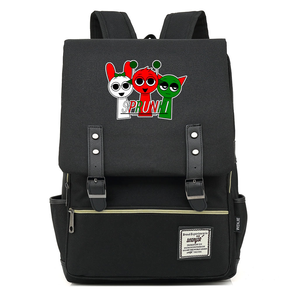 Sprunki Cosplay Canvas Travel Backpack School Bag