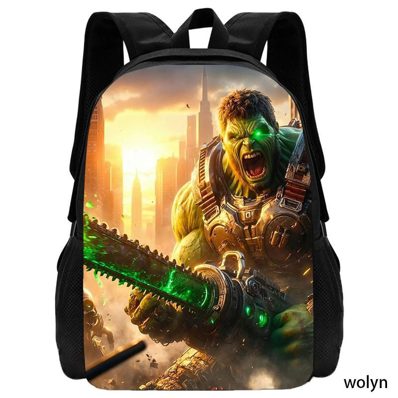 Word War Hulk Backpack School Sports Bag for Kids Boy Girl Kindergarten