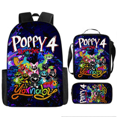 Nightmare Critters Schoolbag Backpack Lunch Bag Pencil Case 3pcs Set Gift for Kids Students