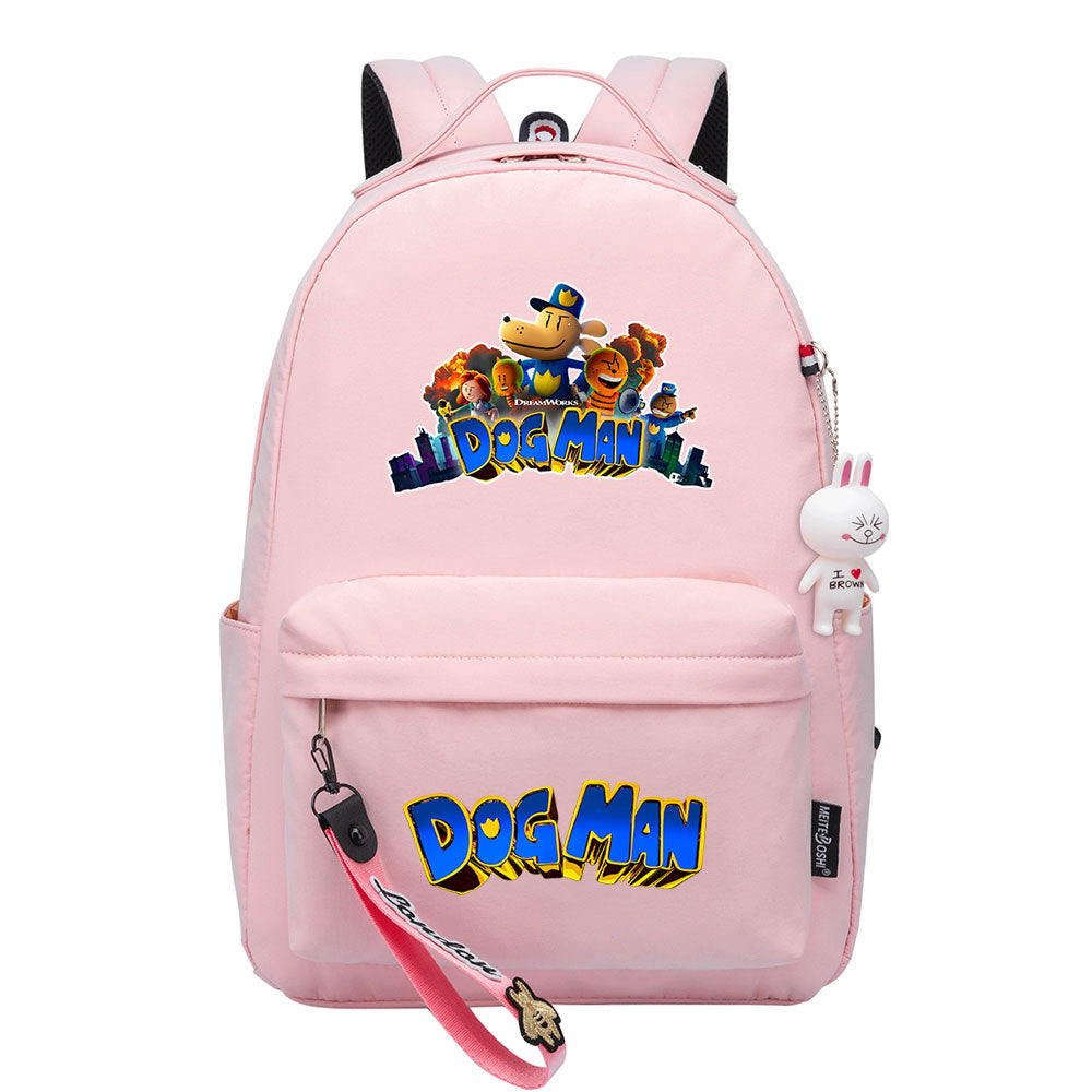Dog Man Backpack Shoolbag Notebook Bag Gifts for Kids Students