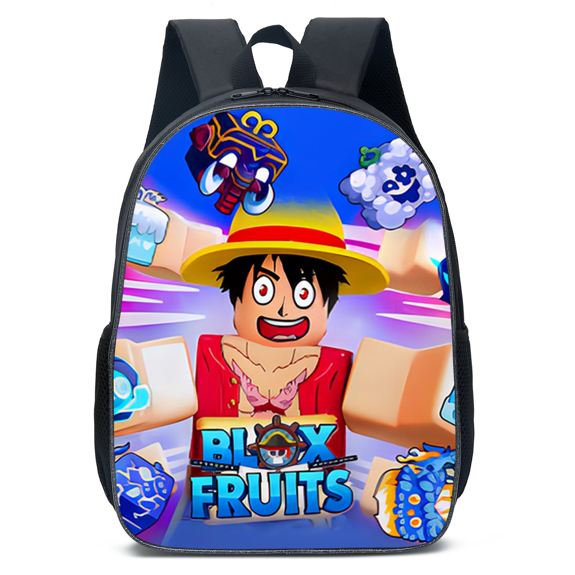 Blox Fruits Backpack School Sports Bag for Kids Boy Girl Kindergarten
