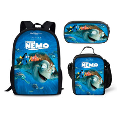 Finding Nemo Schoolbag Backpack Lunch Bag Pencil Case 3pcs Set Gift for Kids Students