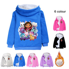 Gabbys Dollhouse Princess Pullover Hoodie Sweatshirt Autumn Winter Unisex Sweater Zipper Jacket for Kids Boy Girls