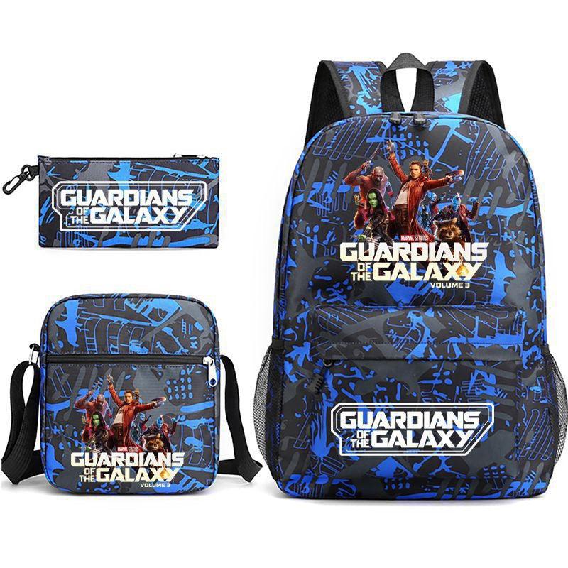 Guardians of the Galaxy SchoolBag Backpack Shoulder Bag Book Pencil Bags 3pcs Set