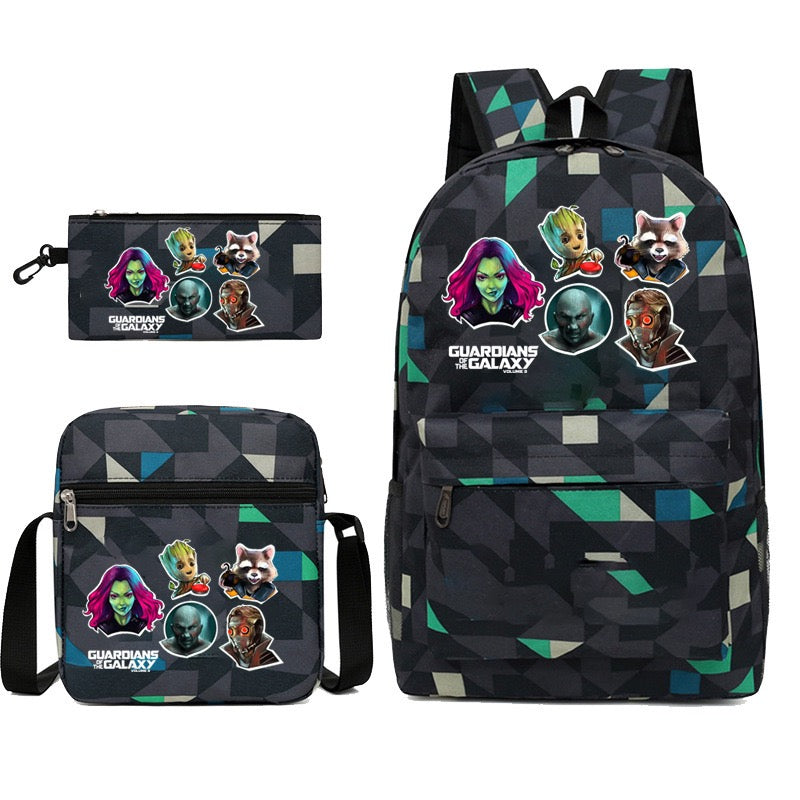 Guardians of the Galaxy SchoolBag Backpack Shoulder Bag Book Pencil Bags 3pcs Set