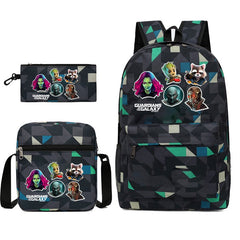 Guardians of the Galaxy SchoolBag Backpack Shoulder Bag Book Pencil Bags 3pcs Set