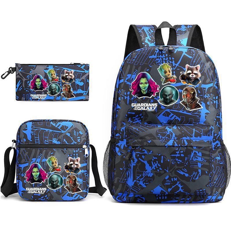 Guardians of the Galaxy SchoolBag Backpack Shoulder Bag Book Pencil Bags 3pcs Set