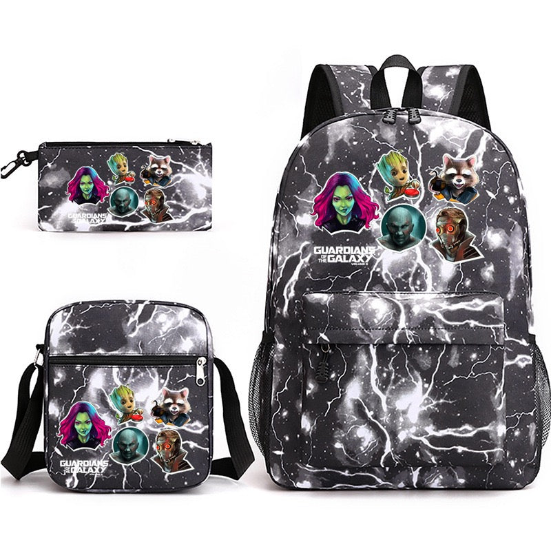 Guardians of the Galaxy SchoolBag Backpack Shoulder Bag Book Pencil Bags 3pcs Set