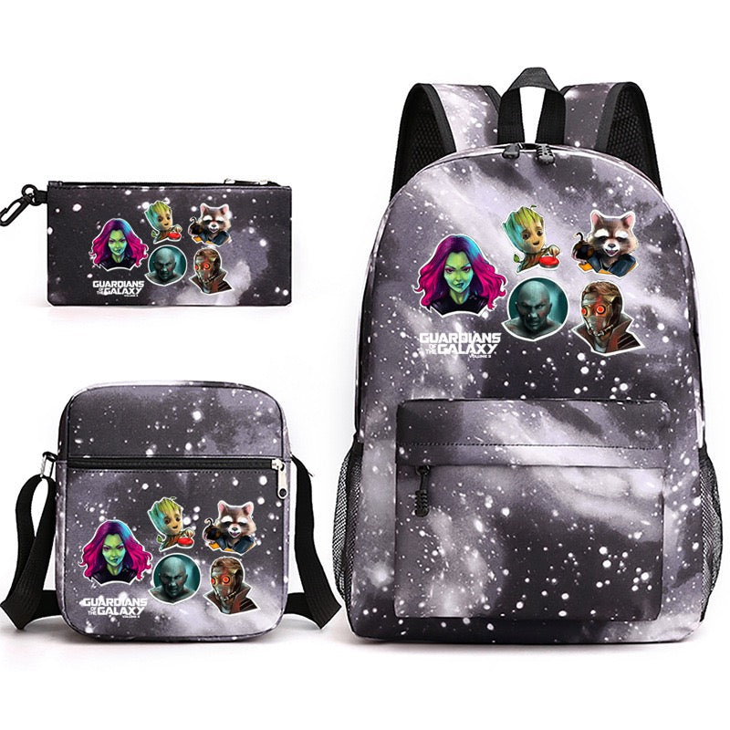Guardians of the Galaxy SchoolBag Backpack Shoulder Bag Book Pencil Bags 3pcs Set