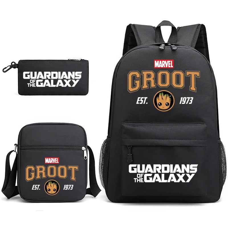 Groot SchoolBag Backpack Shoulder Bag Book Pencil Bags 3pcs Set