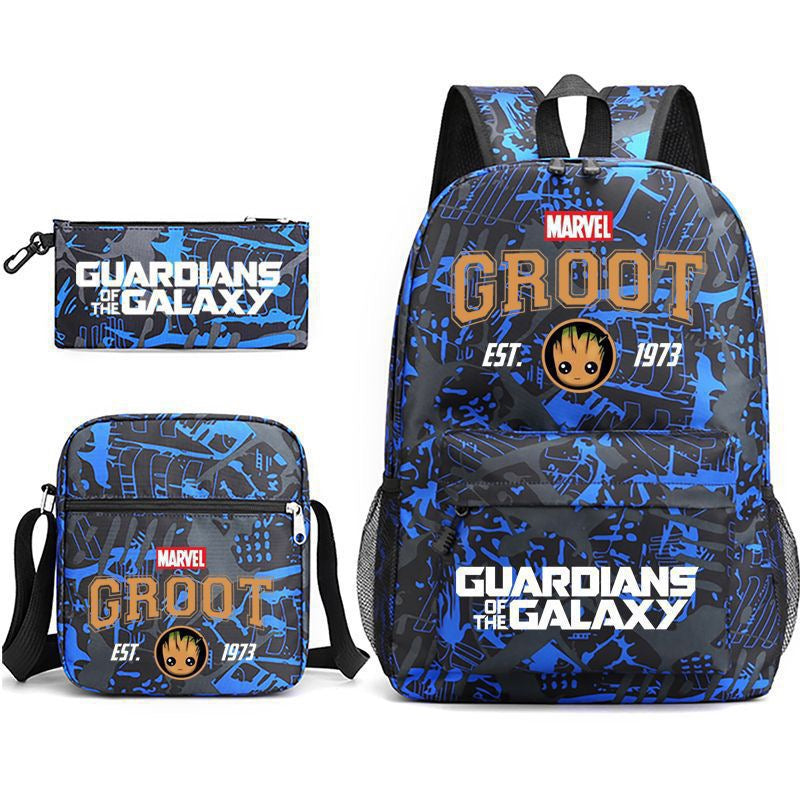 Groot SchoolBag Backpack Shoulder Bag Book Pencil Bags 3pcs Set