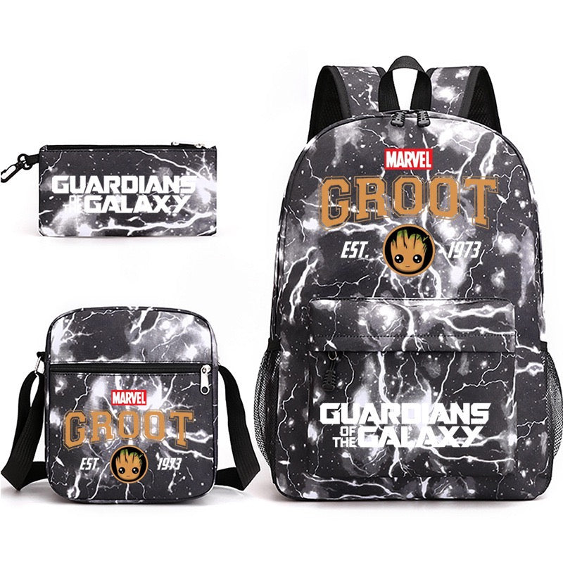 Groot SchoolBag Backpack Shoulder Bag Book Pencil Bags 3pcs Set