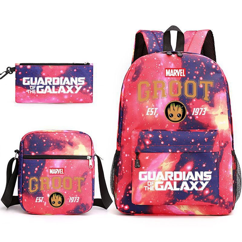Groot SchoolBag Backpack Shoulder Bag Book Pencil Bags 3pcs Set