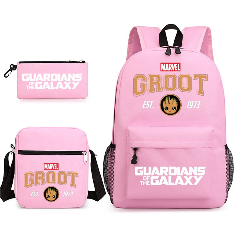 Groot SchoolBag Backpack Shoulder Bag Book Pencil Bags 3pcs Set