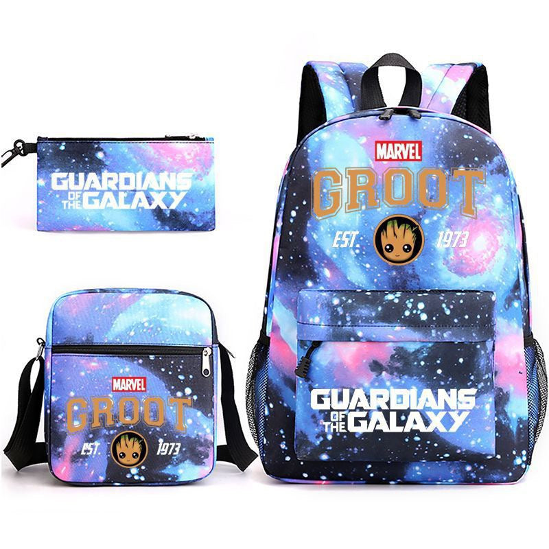 Groot SchoolBag Backpack Shoulder Bag Book Pencil Bags 3pcs Set