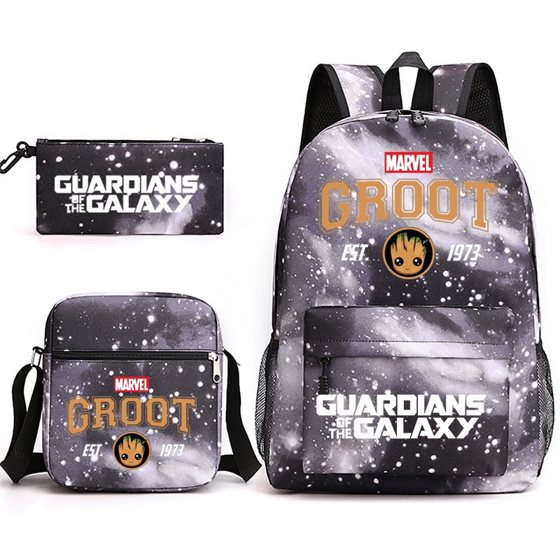 Groot SchoolBag Backpack Shoulder Bag Book Pencil Bags 3pcs Set