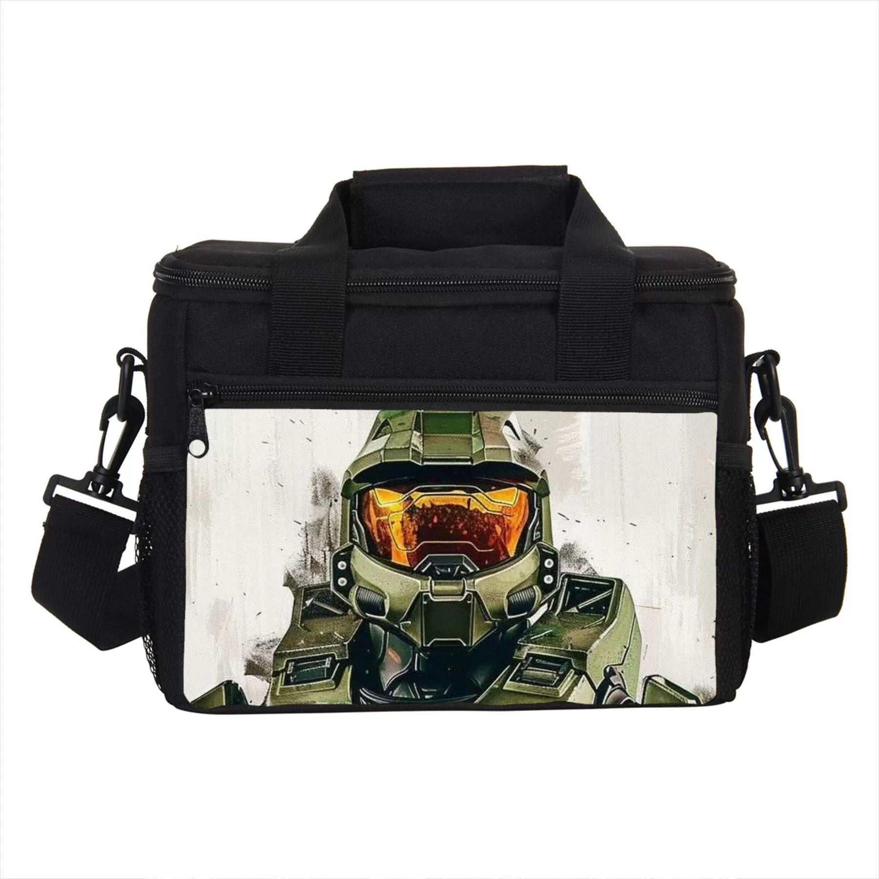 Game Halo Portable Lunch Box School Tote Storage Picnic Bag