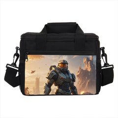 Game Halo Portable Lunch Box School Tote Storage Picnic Bag