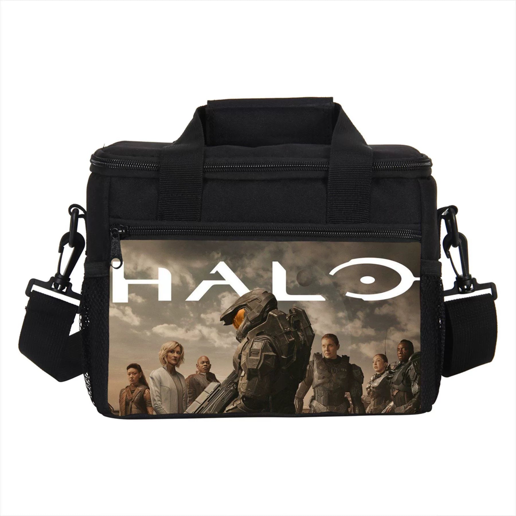 Game Halo Portable Lunch Box School Tote Storage Picnic Bag