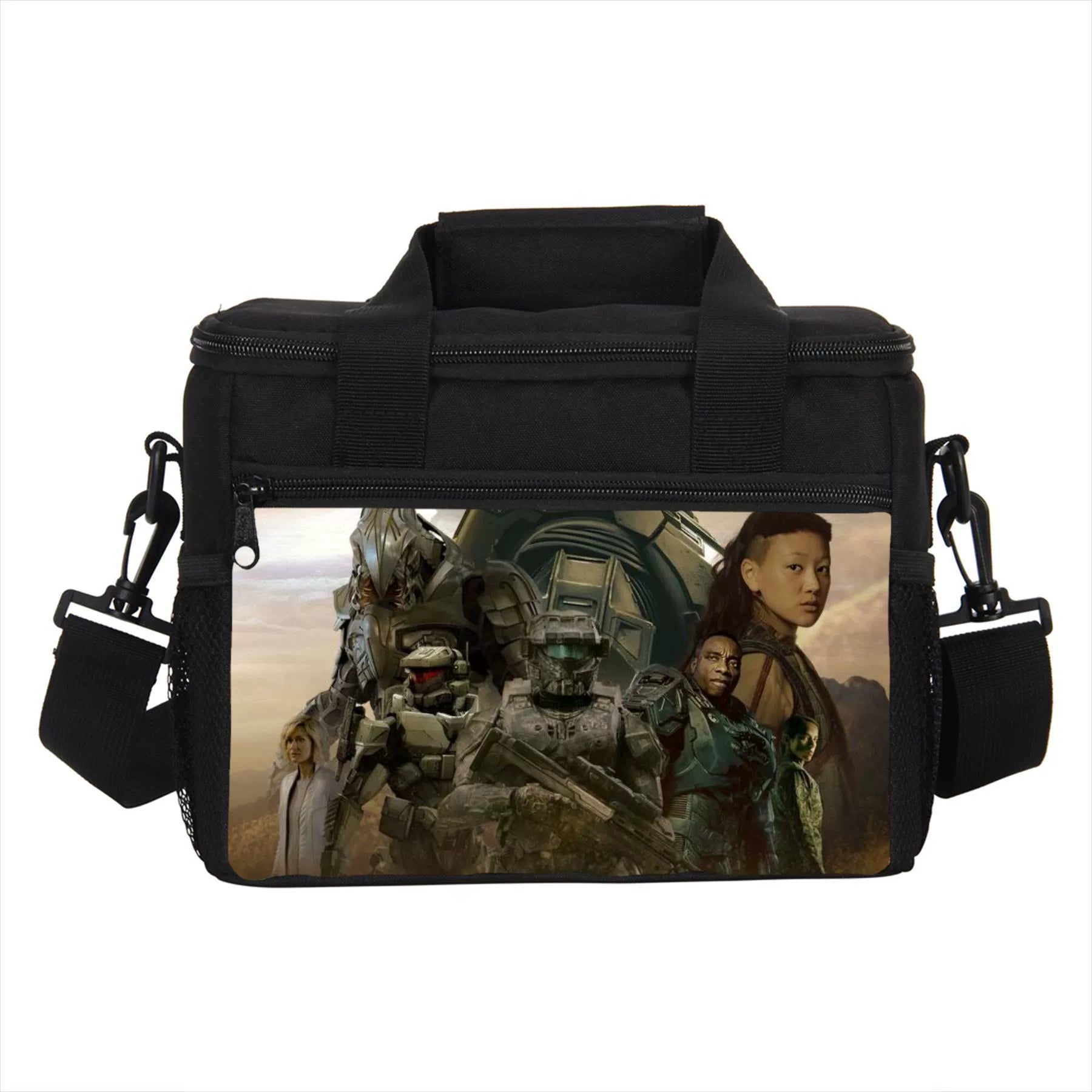 Game Halo Portable Lunch Box School Tote Storage Picnic Bag