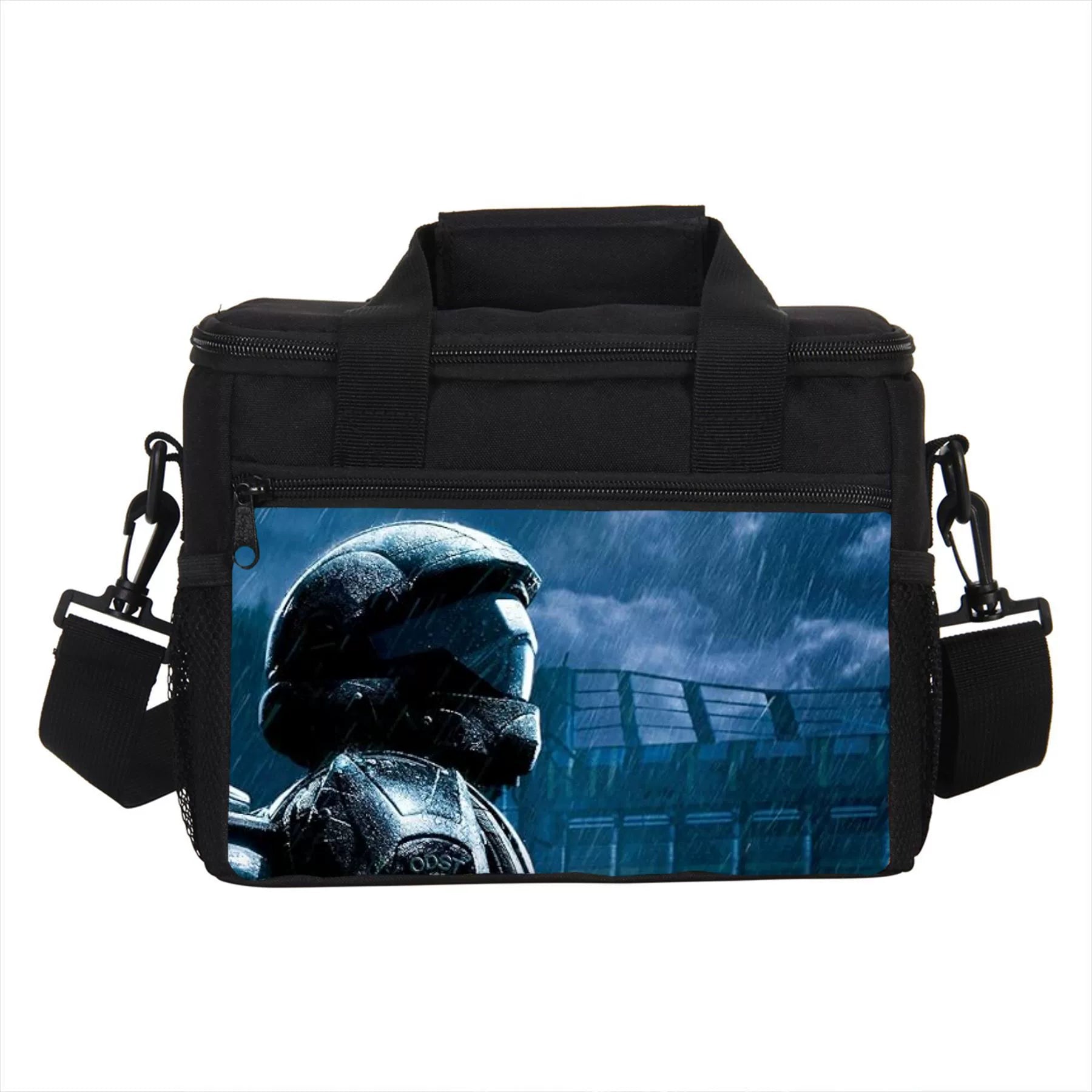 Game Halo Portable Lunch Box School Tote Storage Picnic Bag