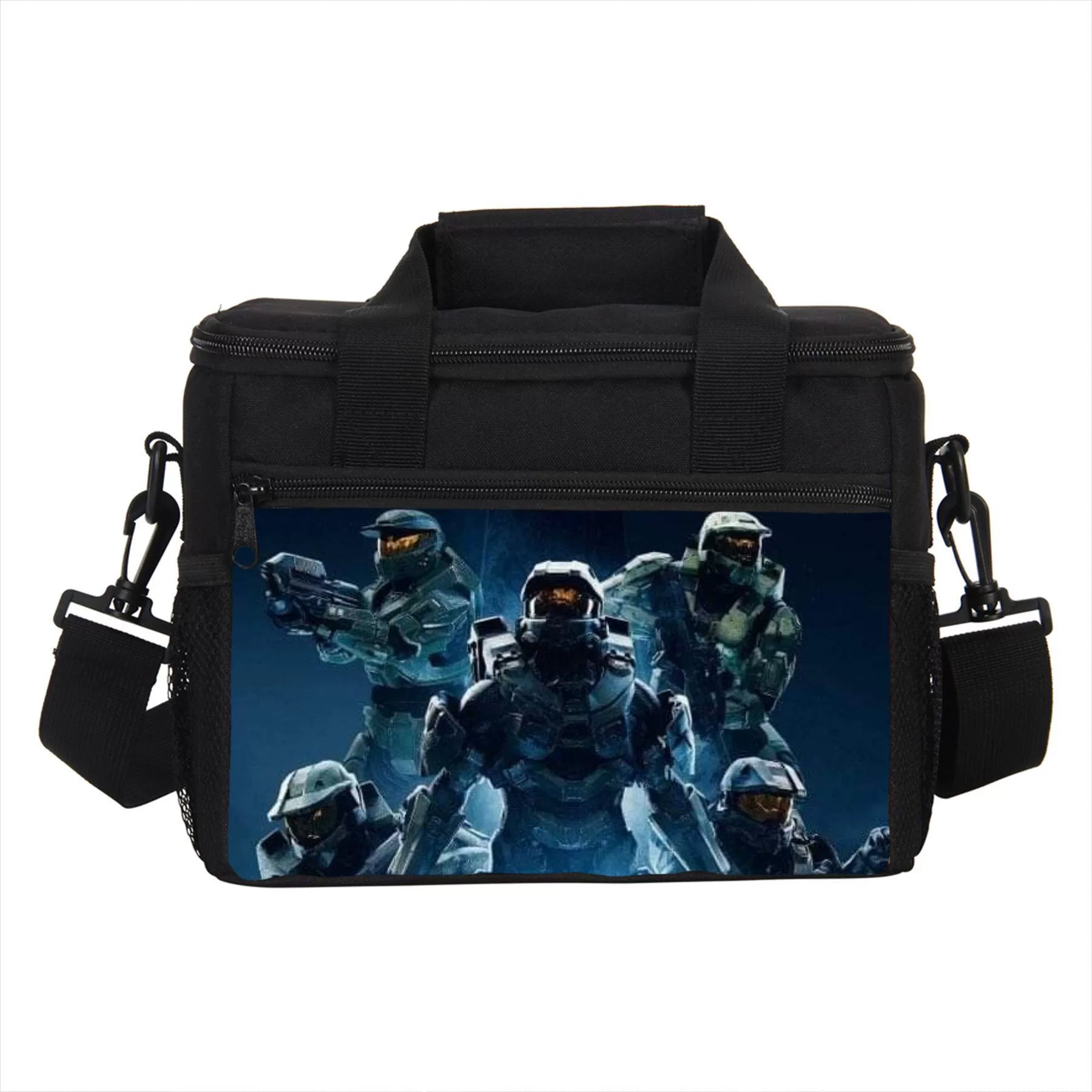 Game Halo Portable Lunch Box School Tote Storage Picnic Bag