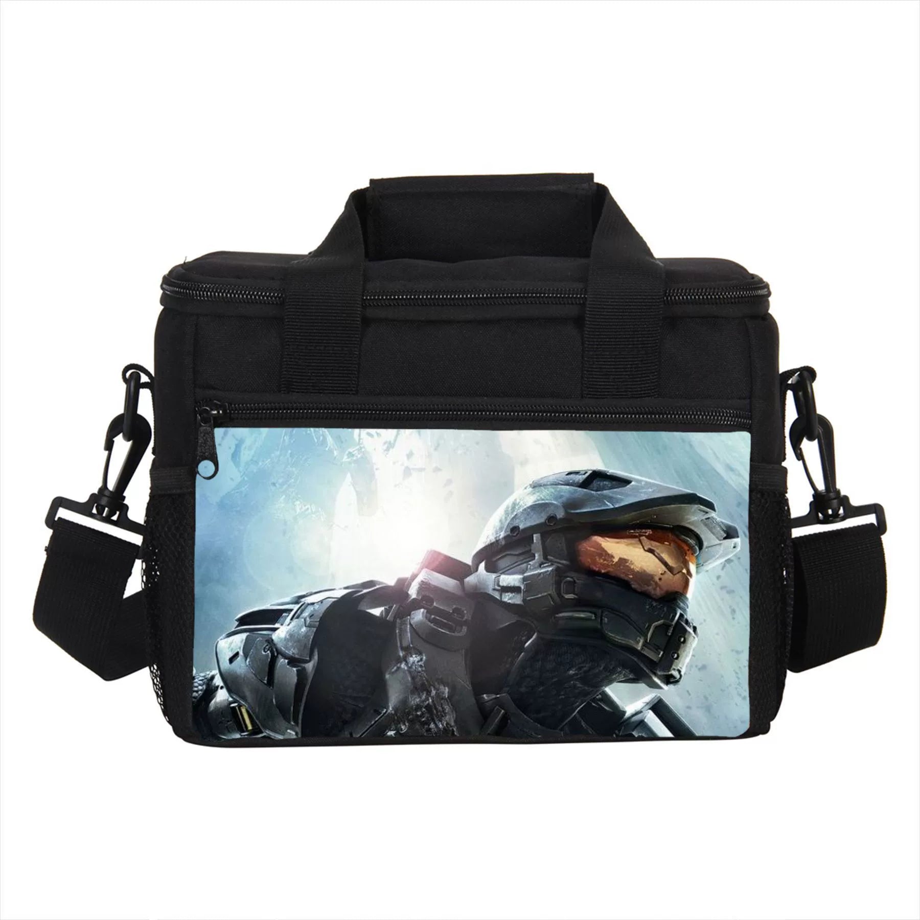 Game Halo Portable Lunch Box School Tote Storage Picnic Bag