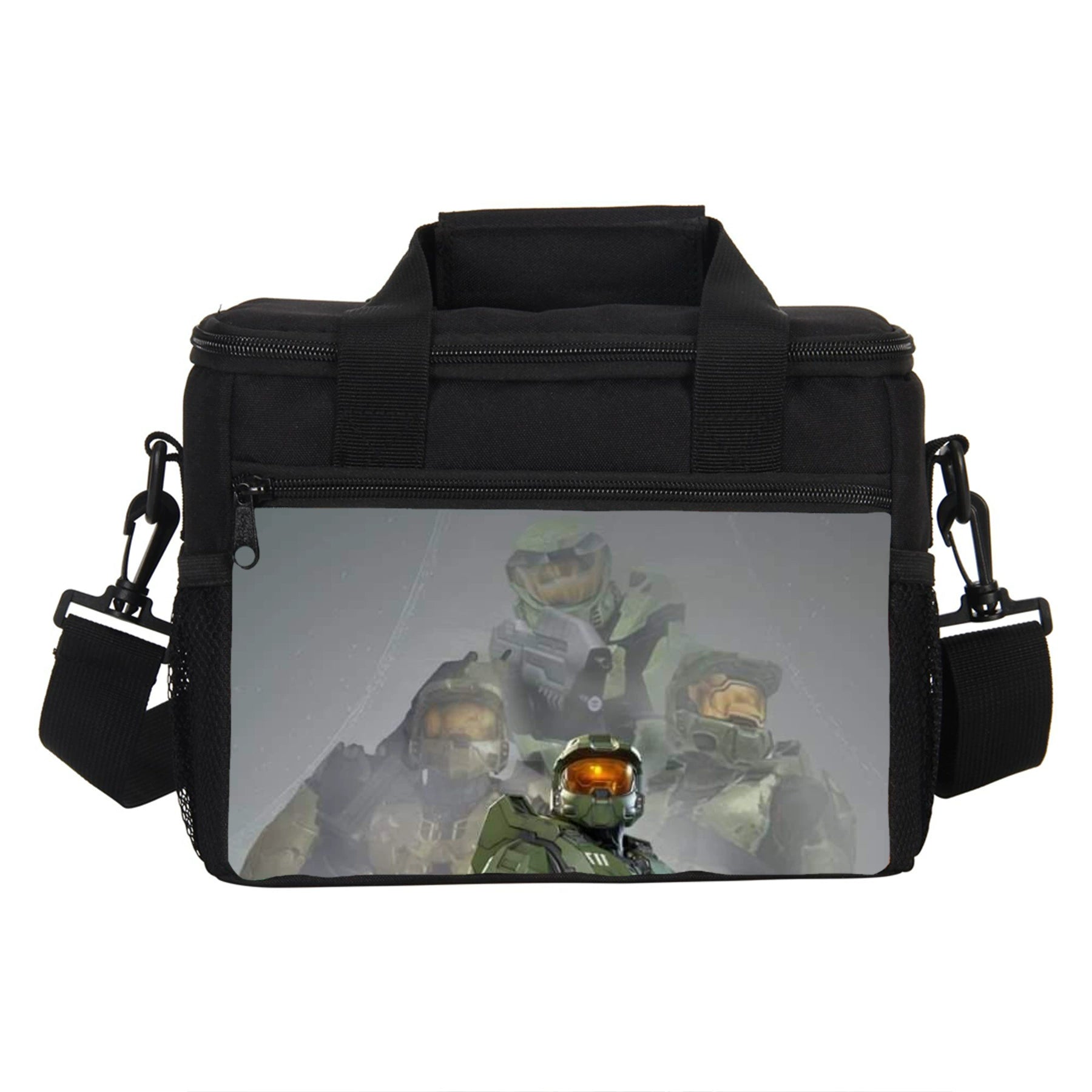 Game Halo Portable Lunch Box School Tote Storage Picnic Bag