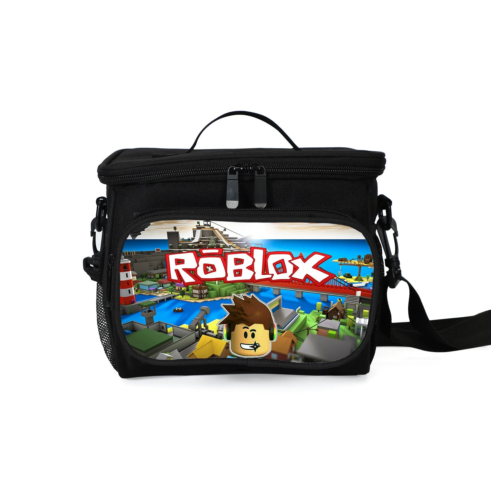 Roblox Portable Lunch Box School Tote Storage Picnic Bag