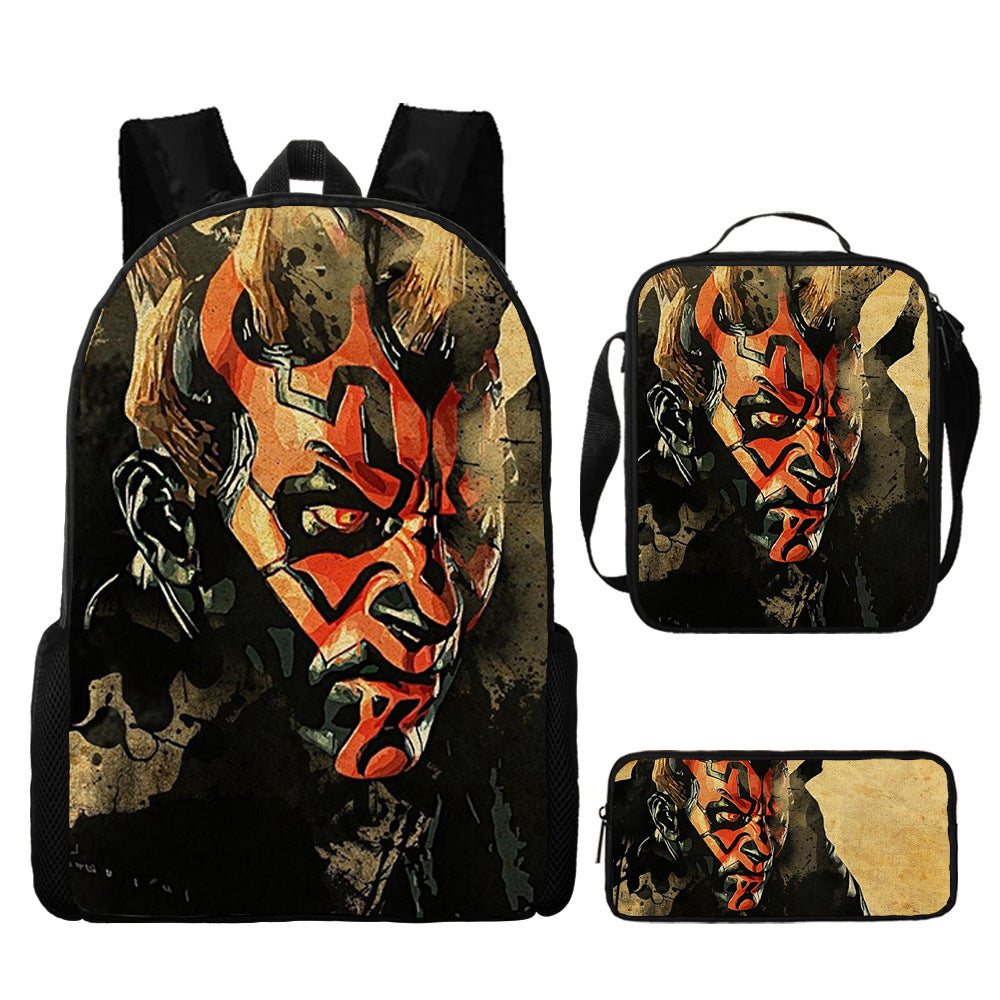 Mandalorian Schoolbag Backpack Lunch Bag Pencil Case 3pcs Set Gift for Kids Students