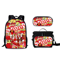 Steal a Brainrot Schoolbag Backpack Lunch Bag Pencil Case 3pcs Set Gift for Kids Students