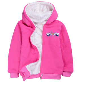 Superkitties Pullover Hoodie Sweatshirt Autumn Winter Unisex Sweater Zipper Jacket for Kids Boy Girls