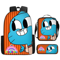 The Amazing World of Gumball Backpack Lunch Bag Pencil Case 3pcs Set Gift for Kids Students