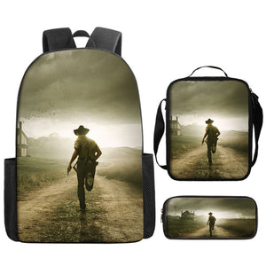 The Walking Dead Backpack Lunch Bag Pencil Case 3pcs Set Gift for Kids Students