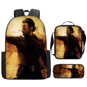 The Walking Dead Backpack Lunch Bag Pencil Case 3pcs Set Gift for Kids Students