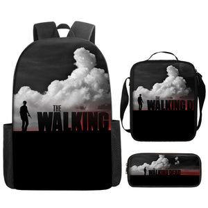 The Walking Dead Backpack Lunch Bag Pencil Case 3pcs Set Gift for Kids Students