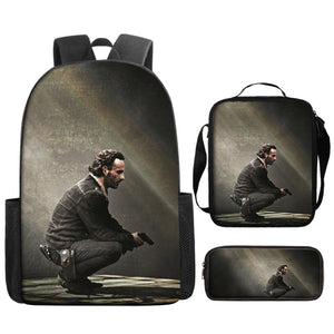 The Walking Dead Backpack Lunch Bag Pencil Case 3pcs Set Gift for Kids Students