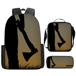 The Walking Dead Backpack Lunch Bag Pencil Case 3pcs Set Gift for Kids Students