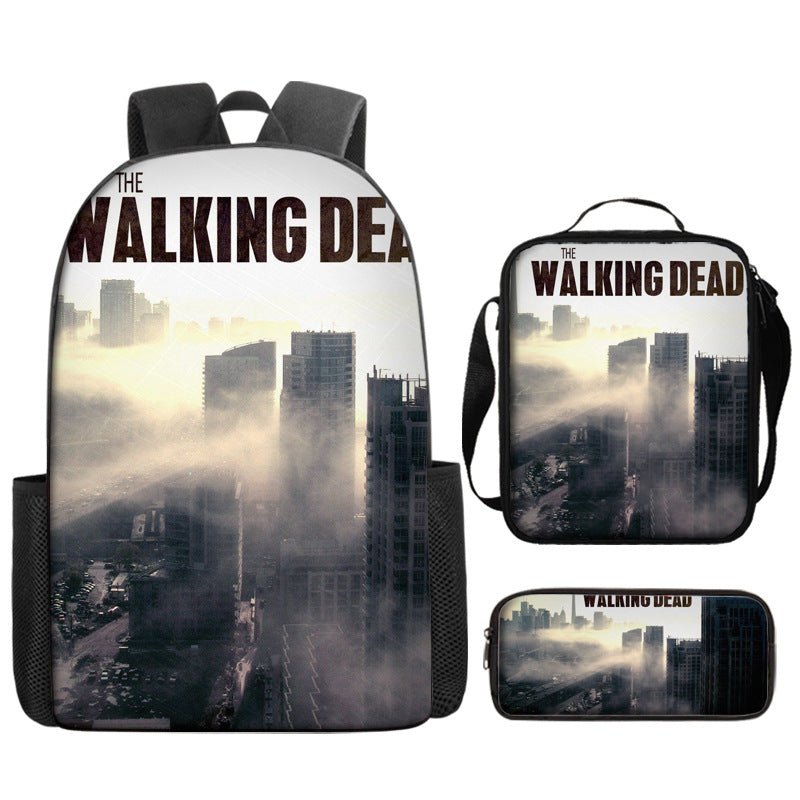 The Walking Dead Backpack Lunch Bag Pencil Case 3pcs Set Gift for Kids Students
