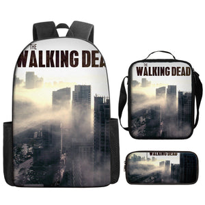 The Walking Dead Backpack Lunch Bag Pencil Case 3pcs Set Gift for Kids Students
