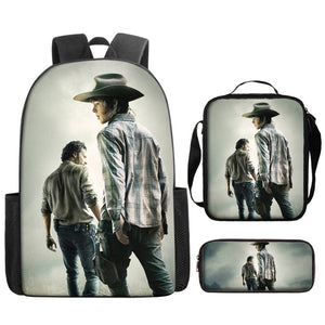 The Walking Dead Backpack Lunch Bag Pencil Case 3pcs Set Gift for Kids Students