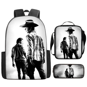 The Walking Dead Backpack Lunch Bag Pencil Case 3pcs Set Gift for Kids Students
