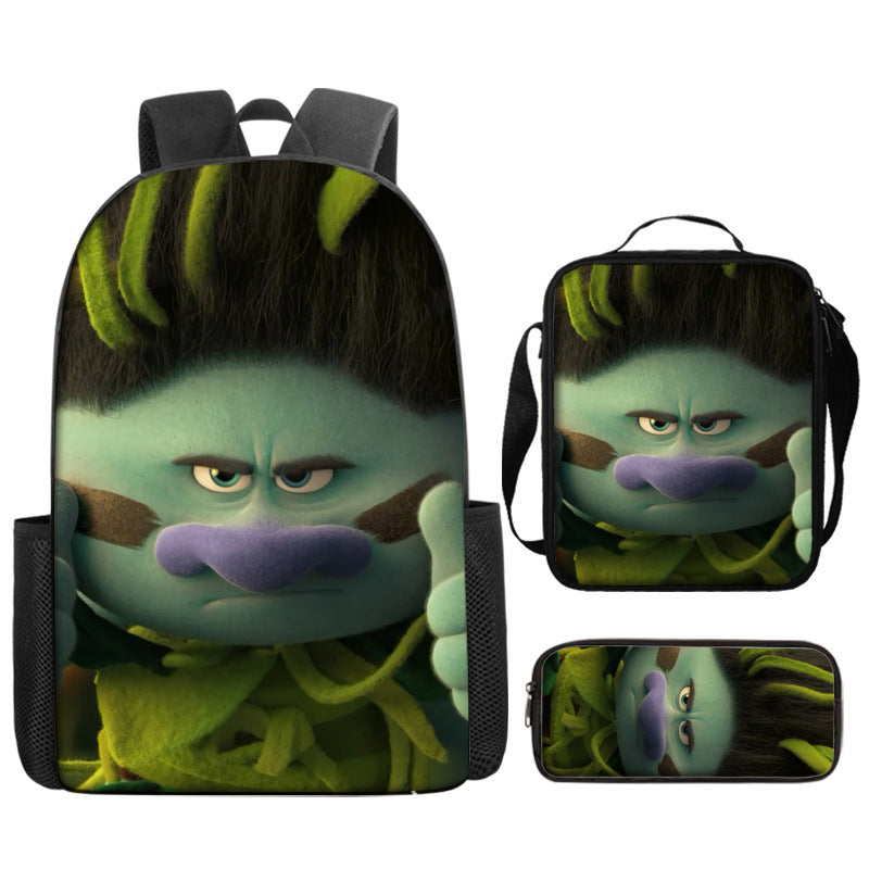 Trolls Schoolbag Backpack Lunch Bag Pencil Case 3pcs Set Gift for Kids Students
